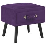 vidaXL Tables de chevet 2 Pièces Violet foncé 40x35x40 cm Velours