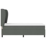 vidaXL Lit à ressorts avec matelas Gris foncé 80 x 200 cm tissu