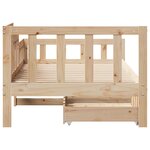 vidaXL Lit de jour avec tiroirs sans matelas 90x200 cm bois massif