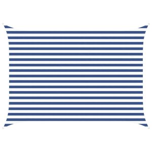 vidaXL Voile d'ombre Bleu et Blanc 2 5 x 3 5 m 100   polyester Oxford
