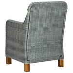 vidaXL Chaises de jardin avec coussins lot de 2 Résine tressée