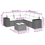 vidaXL Salon de jardin 6 Pièces avec coussins gris clair résine tressée