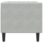 vidaXL Fauteuil Chesterfield Gris clair 71 x 74.5 x 70.5 cm Velours