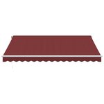 vidaXL Auvent rétractable automatique avec LED bordeaux 400x300 cm