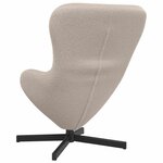 vidaXL Fauteuil œuf Gris clair 63 x 73 x 90 cm tissu