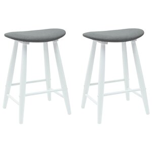 vidaXL Chaises de salle à manger 2 Pièces Blanc 46 x 37 x 63 cm