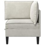 vidaXL Sofa avec rangement Crème Velours