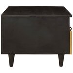 vidaXL Table basse Noir et or 80 x 54 x 40 cm bois de manguier massif