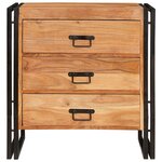 vidaXL Buffet avec tiroir Marron 66 x 33 x 70 cm Bois d'Acacia Massif