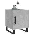 vidaXL Tables de chevet 2 Pièces gris béton 40x40x50 cm bois d’ingénierie