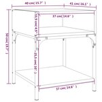 vidaXL Tables de chevet 2 Pièces chêne fumé 40x41x50 cm bois d’ingénierie