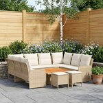 vidaXL Ensembles de meubles 8 Pièces Beige et crème Rotin PE