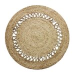 Tapis DECO Jute diam 90 cm - Vague Dentelle