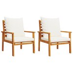 vidaXL Salon de jardin avec coussins 5 Pièces Bois d'acacia solide