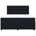 vidaXL Sommier à lattes de lit et matelas Noir 200x200 cm Velours