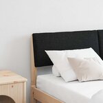 vidaXL Tête de lit capitonnée Noir 150 cm Pin massif