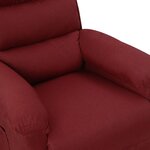 vidaXL Fauteuil inclinable électrique Rouge bordeaux Tissu
