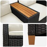 vidaXL Banc inclinable avec table 2 -Seater 126 x 65 x 112 cm