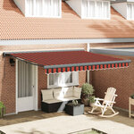 vidaXL Auvent rétractable orange et marron 4x3 m tissu et aluminium