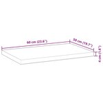 vidaXL Dessus de meuble de salle de bain non traité bois d'acacia