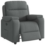 vidaXL Fauteuil inclinable Gris foncé Tissu