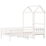 vidaXL Cadre de lit avec toit blanc 80x200 cm bois massif de pin