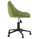 vidaXL Chaise pivotante de bureau Vert clair Velours