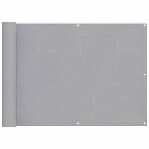 vidaXL Écran de balcon Gris clair 75 x 200 cm Oxford alu enduit de PU