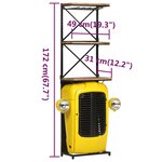 vidaXL Cave à vin tracteur Jaune 49x31x172 cm Bois de manguier solide