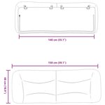 vidaXL Coussin de tête de lit blanc 140 cm similicuir
