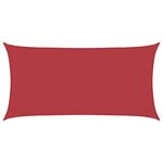 vidaXL Voile d'ombrage 160 g/m² Rouge 3x6 m PEHD