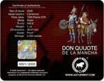 Monnaie DON QUIJOTE OF LA MANCHA 1 Oz Argent 1000 Francs Cameroon 2026 (PRÉCOMMANDE)