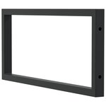 vidaXL Supports d'étagères pour lavabo 2 Pièces noir rectangulaire acier