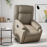 vidaXL Fauteuil inclinable électrique cappuccino similicuir