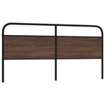 vidaXL Tête de lit chêne marron 180 cm acier et bois d'ingénierie