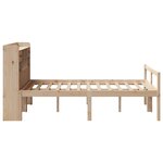 vidaXL Lit bibliothèque sans matelas 135x190 cm bois de pin massif