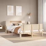 vidaXL Lit bibliothèque sans matelas 120x190 cm bois de pin massif