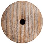 vidaXL Pied de parasol Autre blanc lavé Ø34 x 40 cm Bois massif