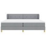 Lit Box Spring vidaXL avec Matelas Gris clair 200x200 cm en Tissu