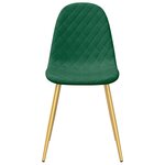 vidaXL Chaises à manger lot de 2 Vert foncé Velours
