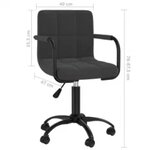 vidaXL Chaises pivotantes à manger lot de 6 noir velours