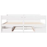 vidaXL Cadre de lit sans matelas blanc 200x200 cm bois massif de pin