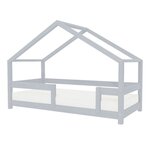 Lit cabane enfant LUCKY 90 x 190 gris clair