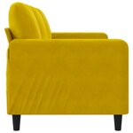 vidaXL Canapé à 3 places Jaune 180 cm Velours