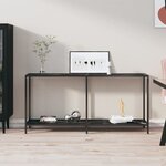 vidaXL Table console Noir 160x35x75 5 cm Verre trempé