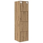 vidaXL Meuble TV mural chêne artisanal 37 x 37 x 142.5 cm
