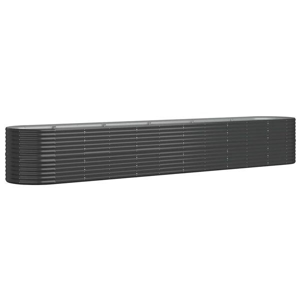 vidaXL Lit surélevé de jardin Acier galvanisé Anthracite