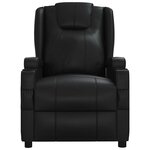 vidaXL Fauteuil de massage Noir Similicuir