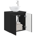 vidaXL Vanité de lavabo mural Noir 49 5 x 41 x 64 5 cm