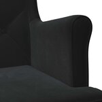vidaXL Fauteuil Noir Velours